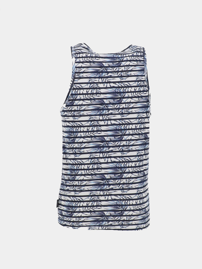 Débardeur rayé palmier moon bleu marine homme - La Maison Blaggio