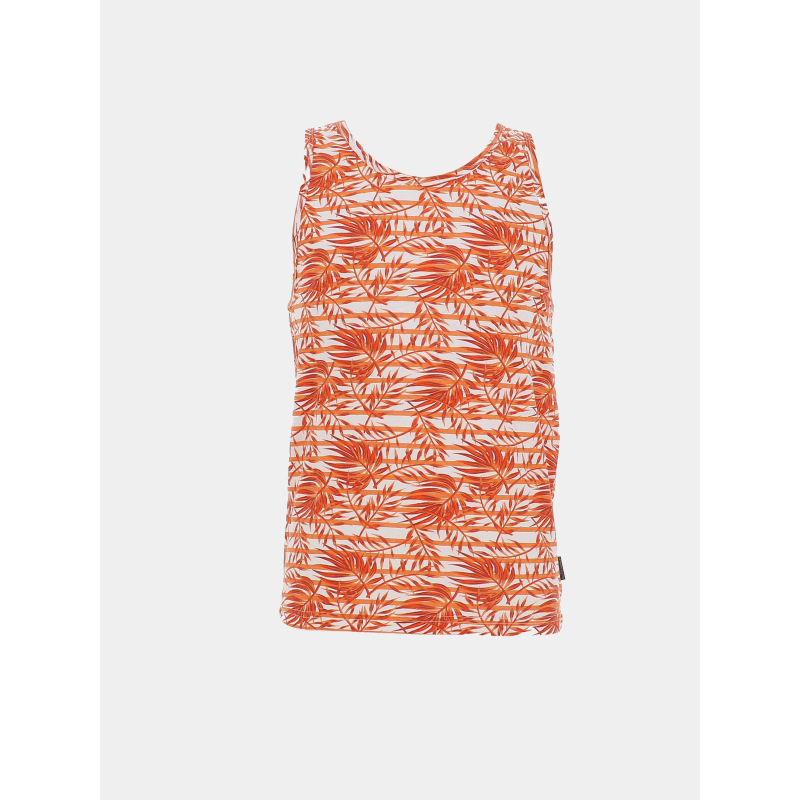 Débardeur rayé palmier moon orange homme - La Maison Blaggio