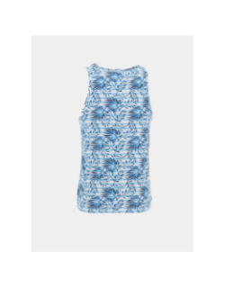 Débardeur rayé palmier moon bleu homme - La Maison Blaggio