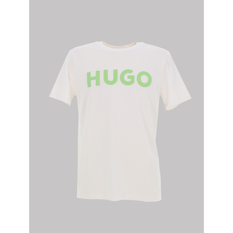 T-shirt dulivio blanc vert homme - Hugo