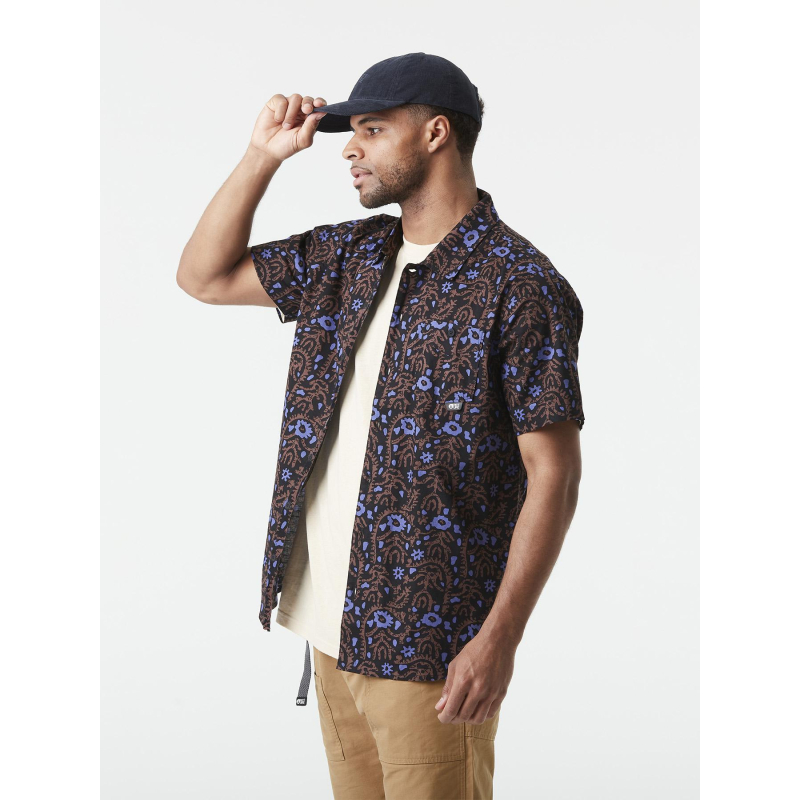 Chemise imprimée mataikona violet homme - Picture