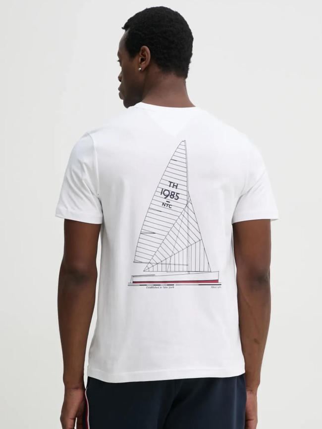T-shirt outline sailing blanc homme - Tommy Hilfiger