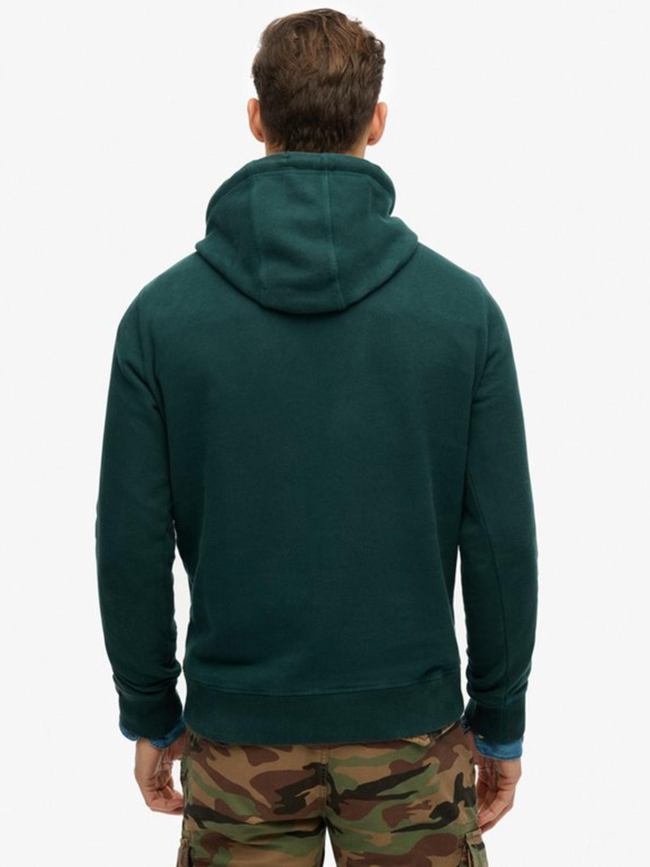 Sweat à capuche athletics vert homme - Superdry