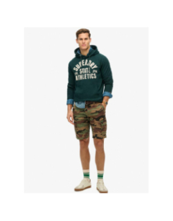 Sweat à capuche athletics vert homme - Superdry