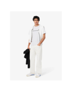 T-shirt à manches courtes tape blanc homme - Lacoste