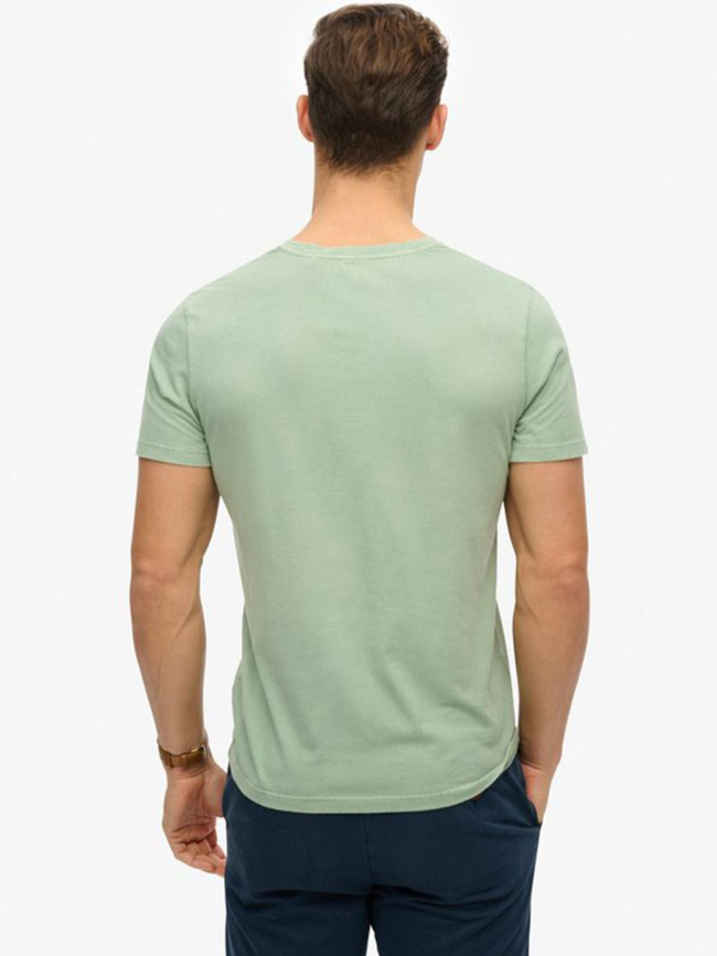T-shirt uni classique vert homme - Superdry