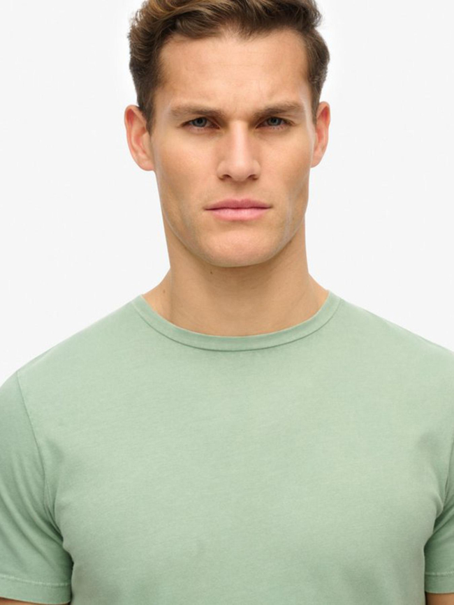 T-shirt uni classique vert homme - Superdry