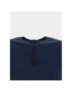 T-shirt col boutonné grandad bleu marine homme - Superdry