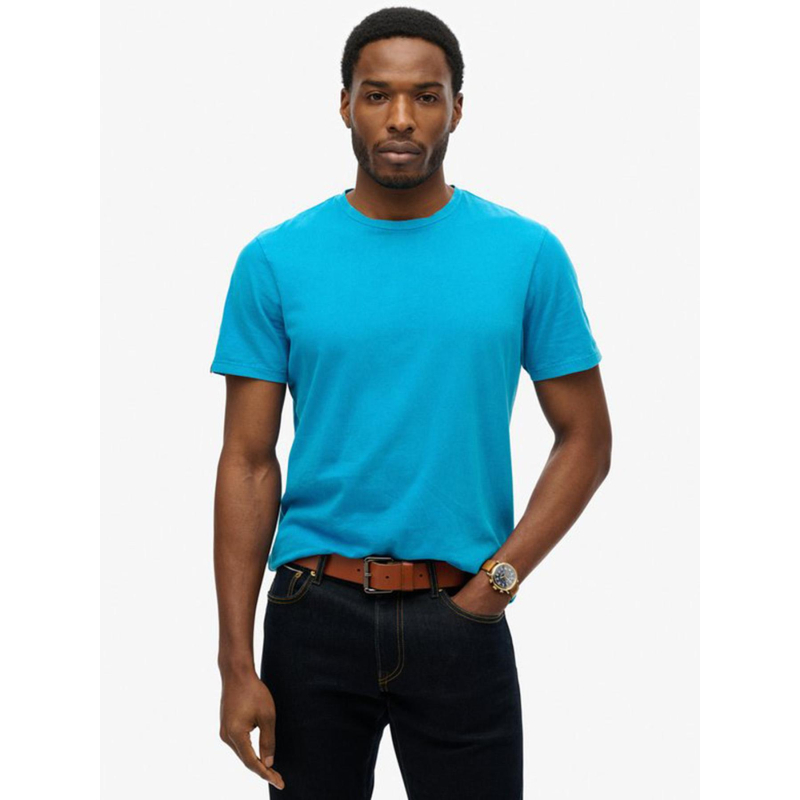 T-shirt uni essential atomic bleu homme - Superdry