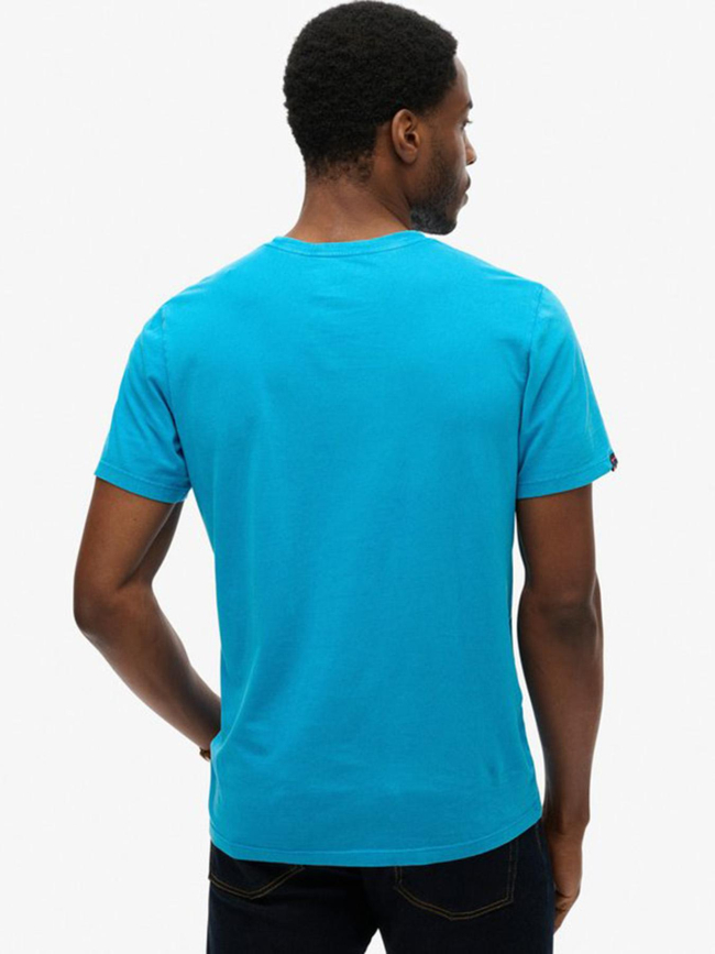 T-shirt uni essential atomic bleu homme - Superdry