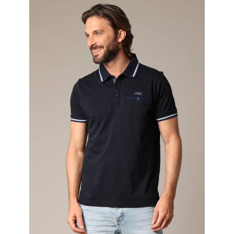 Polo à manches courtes drex bleu marine homme - Deeluxe