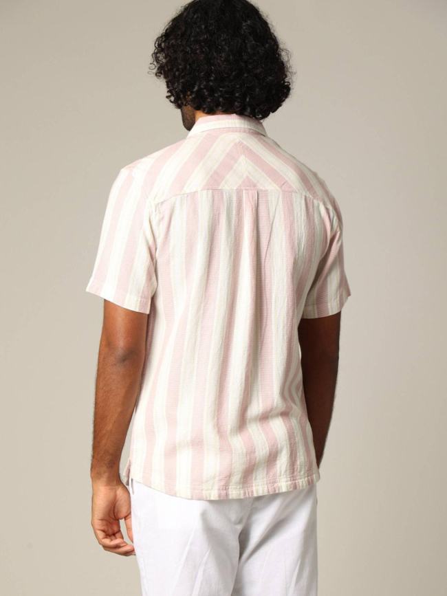 Chemise rayée curries rose homme - Teddy Smith