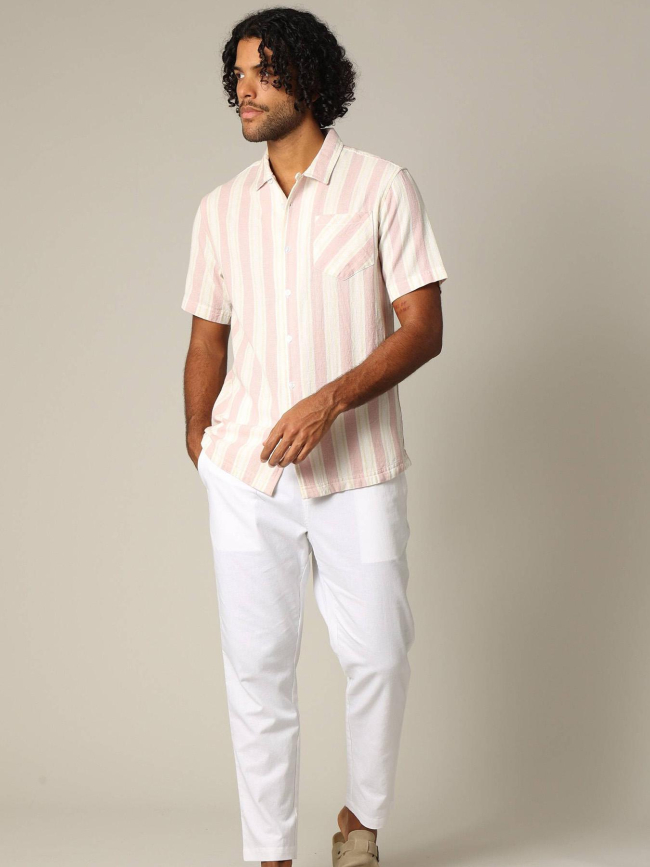 Chemise rayée curries rose homme - Teddy Smith