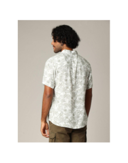 Chemise imprimée willson blanc kaki homme - Deeluxe