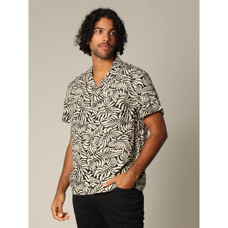 Chemise imprimée josias noir homme - Deeluxe