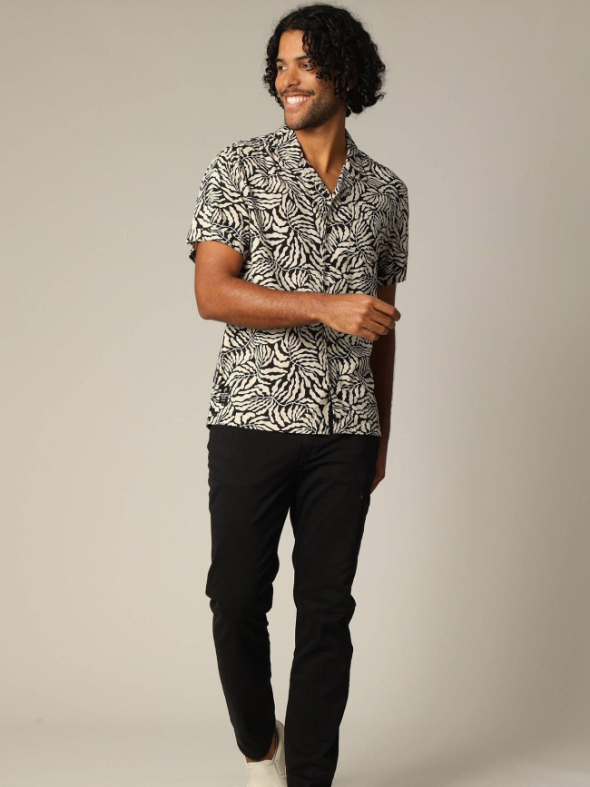 Chemise imprimée josias noir homme - Deeluxe