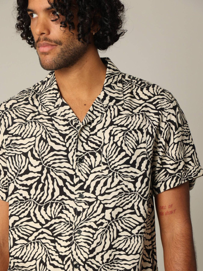 Chemise imprimée josias noir homme - Deeluxe