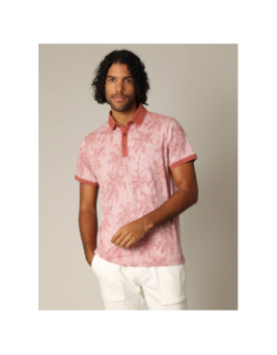 Polo imprimé tiki rose homme - Deeluxe