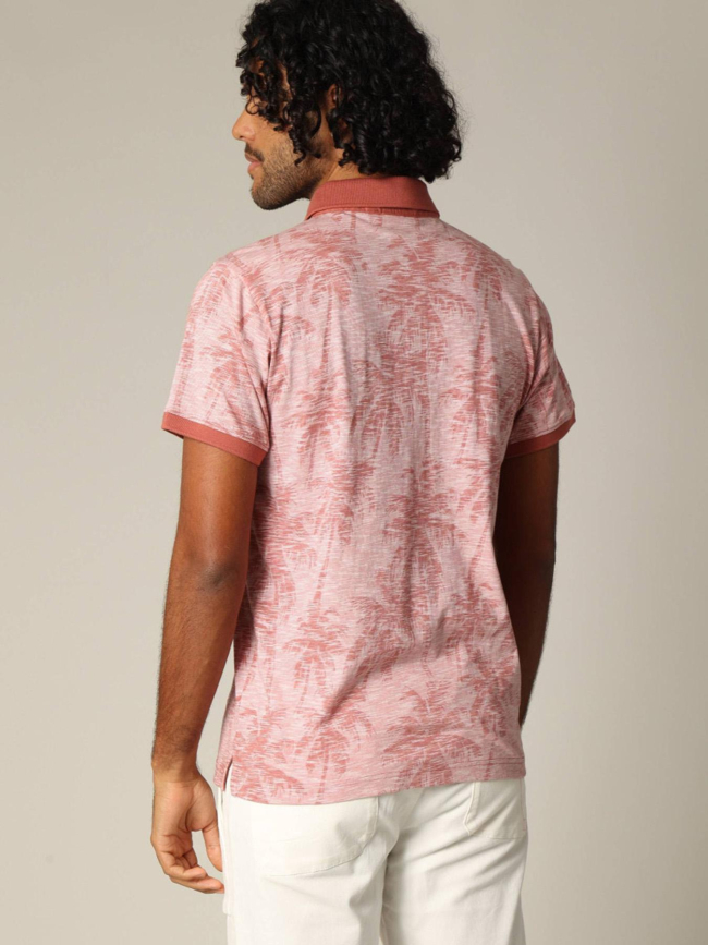 Polo imprimé tiki rose homme - Deeluxe