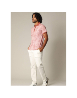 Polo imprimé tiki rose homme - Deeluxe