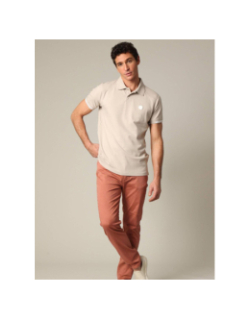 Polo uni dean beige homme - Deeluxe