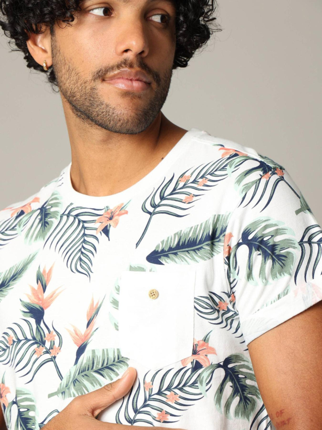 T-shirt floral nubie blanc homme - Deeluxe