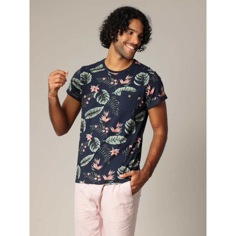T-shirt floral nubie bleu marine homme - Deeluxe