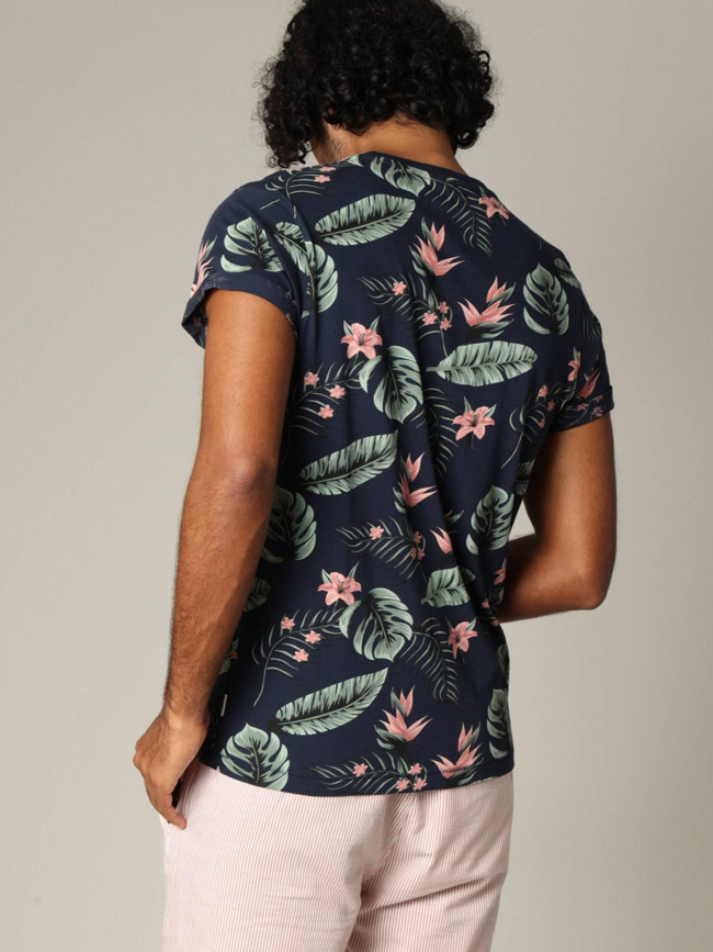 T-shirt floral nubie bleu marine homme - Deeluxe