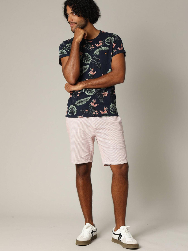 T-shirt floral nubie bleu marine homme - Deeluxe
