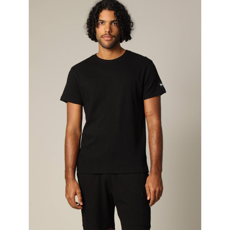 T-shirt texturé mckay noir homme - Deeluxe
