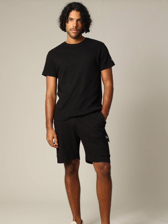 T-shirt texturé mckay noir homme - Deeluxe