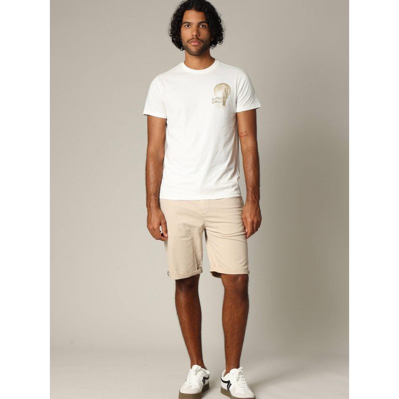T-shirt safarsun blanc homme - Deeluxe