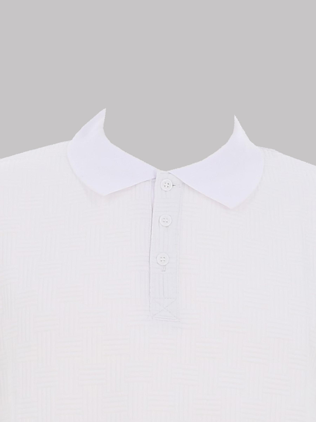 Polo texturé blanc homme - Rms 26