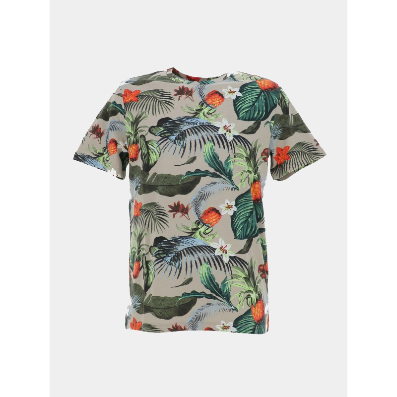 T-shirt floral antone beige vert homme - Teddy Smith