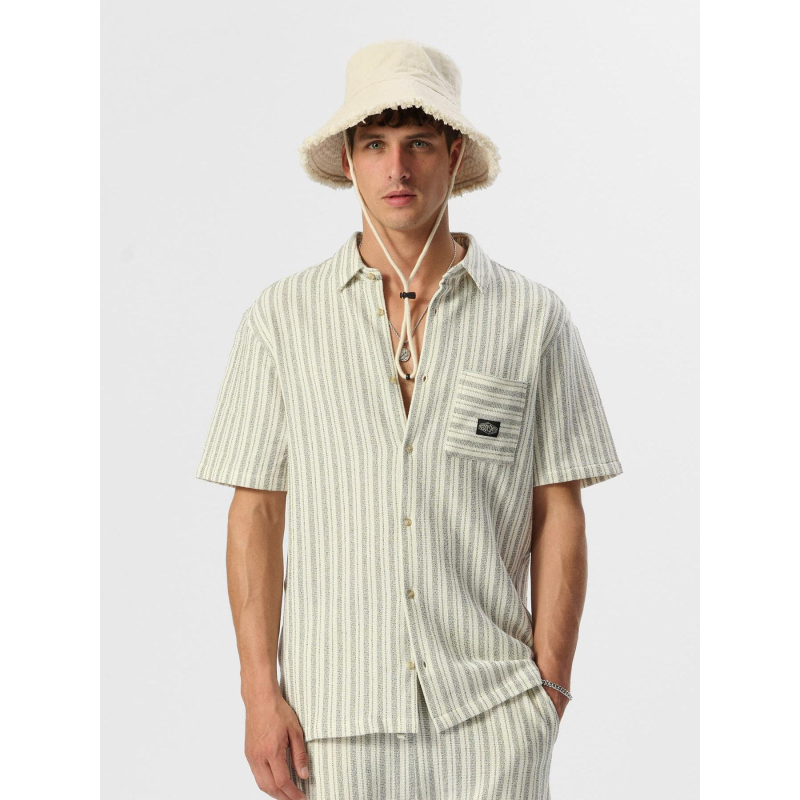 Chemise rayée akuma écru blanc homme - Teddy Smith