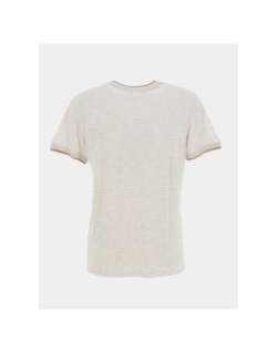 T-shirt rayé triyoga beige homme - Benson & Cherry