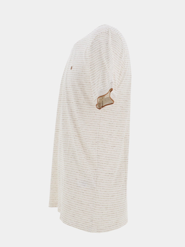 T-shirt rayé triyoga beige homme - Benson & Cherry