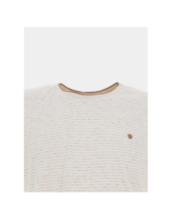 T-shirt rayé triyoga beige homme - Benson & Cherry