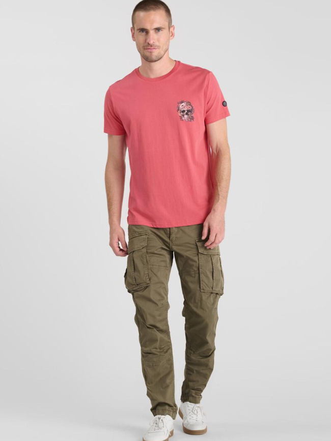 T-shirt santiago claret rose homme - Le Temps Des Cerises