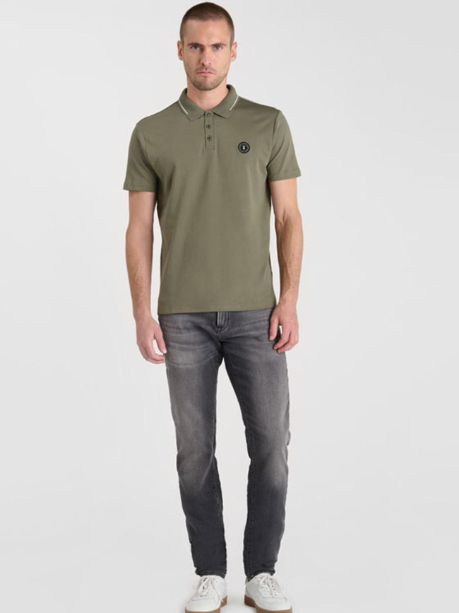 Polo aron lizard kaki homme - Le Temps Des Cerises