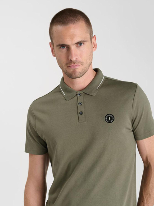 Polo aron lizard kaki homme - Le Temps Des Cerises