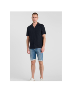 Chemise casia bleu marine homme - Le Temps Des Cerises