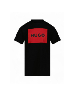 T-shirt à manches courtes logo noir garçon - Hugo