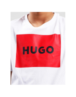 T-shirt à manches courtes logo blanc garçon - Hugo