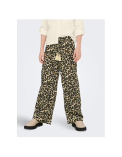 Pantalon léopard glow marron fille - Only