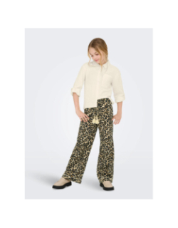 Pantalon léopard glow marron fille - Only