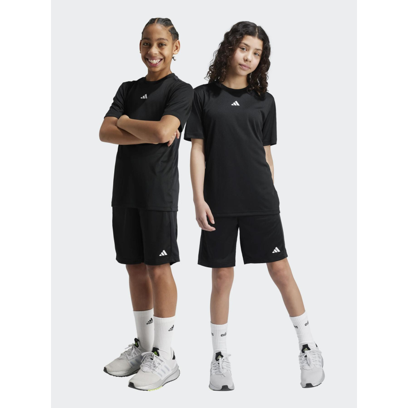 Short de sport à logo train essentials noir enfant - Adidas