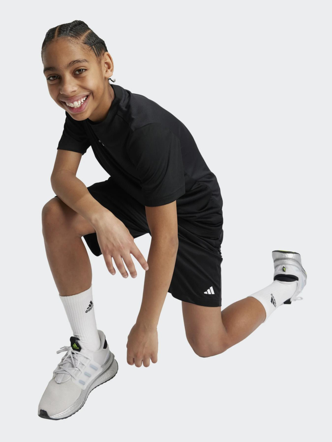 Short de sport à logo train essentials noir enfant - Adidas