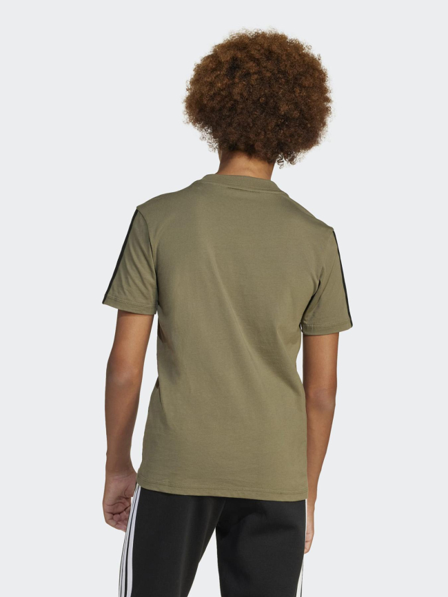 T-shirt à manches courtes logo 3s kaki enfant - Adidas