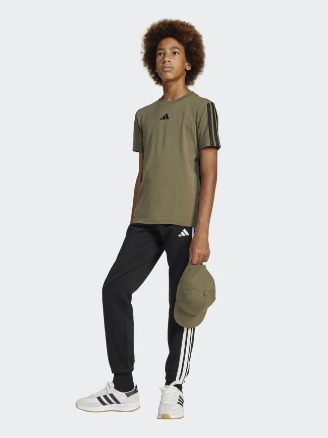 T-shirt à manches courtes logo 3s kaki enfant - Adidas